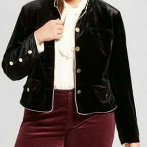 Velvet military jacket